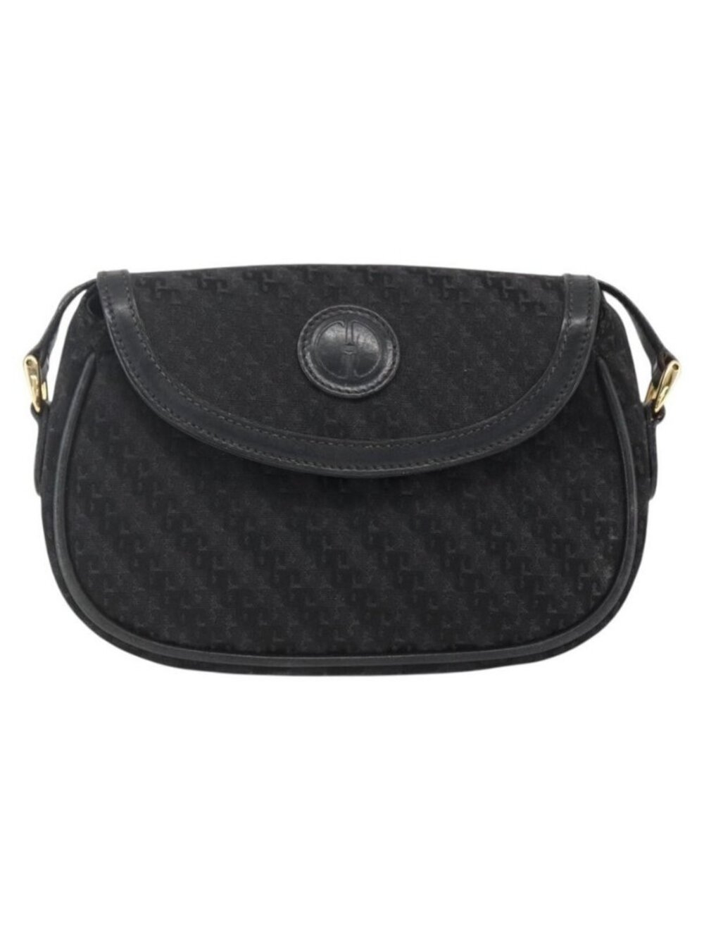 Authentic GUCCI Shoulder Bag Old Gucci Black Gold - Picture 9 of 16